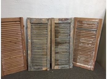 4 Vintage Wooden Shutters
