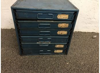 Bowman Metal Parts Box W/drawers And Contents