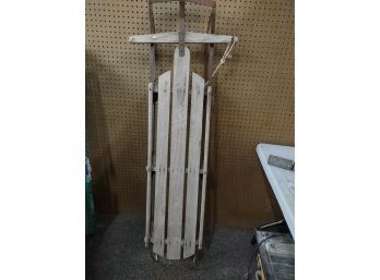 Vintage Wooden And Metal Sled