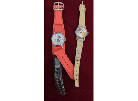 Vintage Mickey Mouse And Snow White Watches