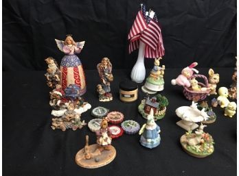 Holiday Assortment- Boyd's Bears,  Candle Toppers And More