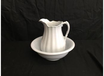 Ironstone Bowl And Pitcher