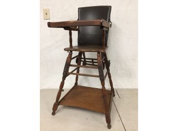 Antique Highchair, Converts Into A Chair