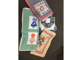 Twin Quilt And 3 Children's Or Lap Quilts
