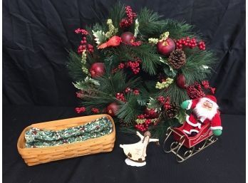 Christmas Assortment- Longaberger, Vintage Santa Claus And More