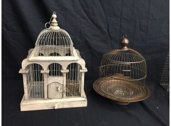 Vintage Birdcage,1. Copper, 2. Wood And Metal