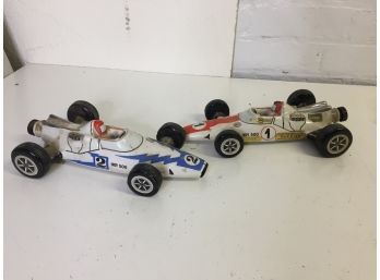 Indy 500 Decanters #1 & #2 1971 Made In Italy- No Alcohol Included