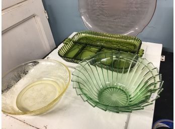Assorted Vintage Depression Glass