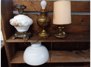 Various Vintage Lamps, B&h Metal Lamp