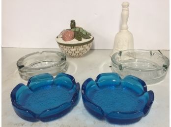 Vintage Ash Trays, Bell, And More