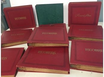Assorted Vintage Record Books With Records