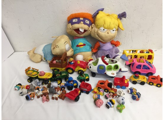 Vintage Rugrats Stuffed Animals And Fisher Price  Little People