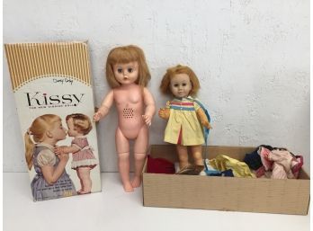 Vintage Chatty Cathy And Kissy Doll With Clothes