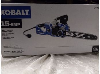 Kobalt 15 Amp Electric Corded Chainsaw, Works