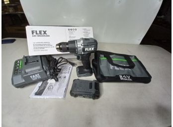 24 Volt Flex Drill With Battery, Charger, And Case