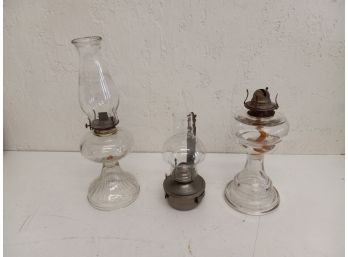Clear Glass Oil Lamps