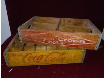 Vintage Coca-cola And RC Cola Crate