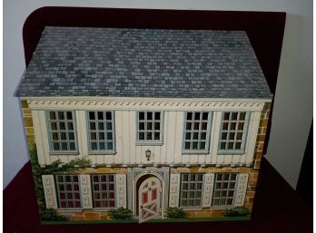 Vintage Tin Dollhouse With Furniture