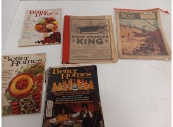 Vintage Assortment Of Paper Goods Including Better Homes Magazines