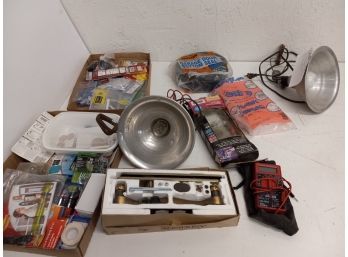 Vintage Tool Assortment Including Door Hardware, Lights, And More