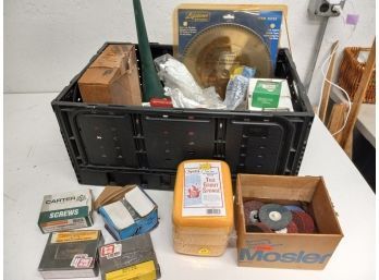 Vintage Tool Assortment Including Sponges, Screws, And More