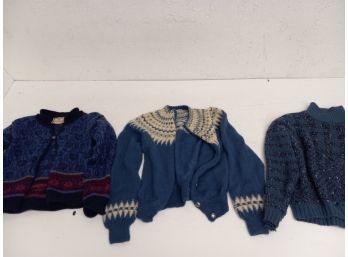 Vintage Sweaters Made In Norway And Italy (all Size Small)