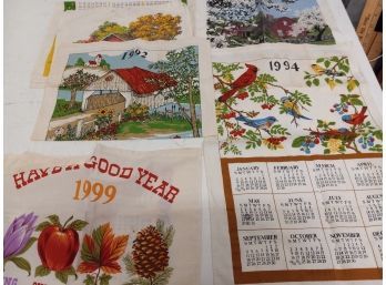 Vintage Assortment Of Calendar Linens