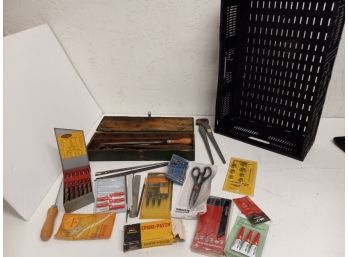 Vintage Tool Assortment Including Epoxi Patch, Screws, And More