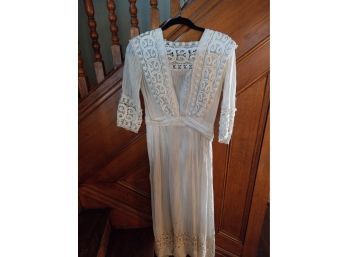 White Vintage Lace Dress