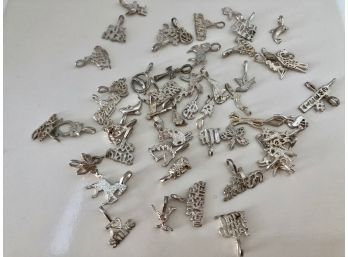 53 Small Sterling Silver Charms