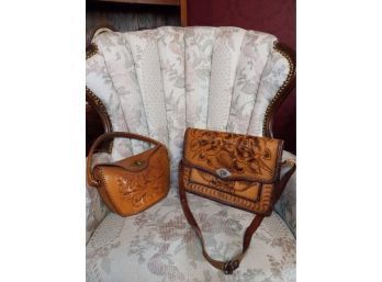Vintage Hand-tooled Mexican Handbags - Lot 2