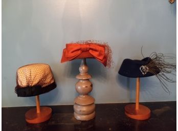 Vintage Hat Assortment Including Orange Picardy Made In France And More