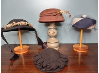 Vintage Hat Assortment Including Pogue's Cincinnati, Joul New York, And More
