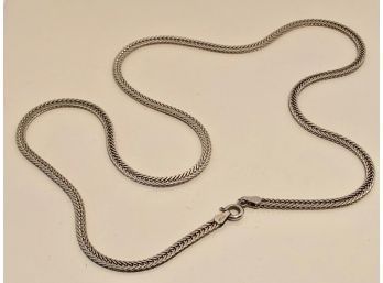 Heavy Sterling Silver Serpentine Chain Necklace (20')