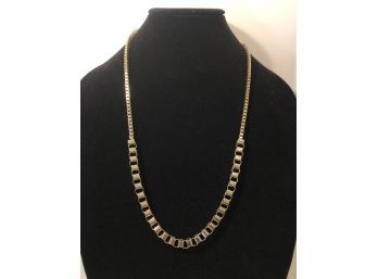 Contemporary Gold Tone Chain Necklace