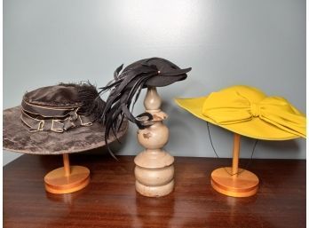 Vintage Hat Assortment Including The Mabley & Carew Co Cincinnati, Chapeau Creations, And More