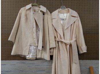 Vintage Ladies Cream Colored Coats