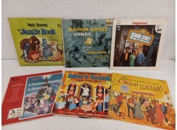 Vintage Assortment Of Records Including Mother Goose Songs, The Jungle Book, And More
