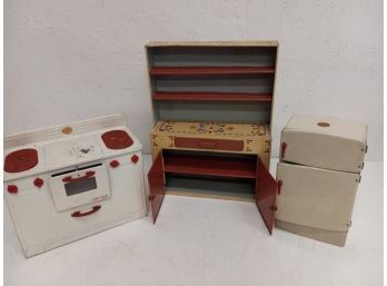 Vintage Doll Play Kitchen Set Including Little Lady Oven