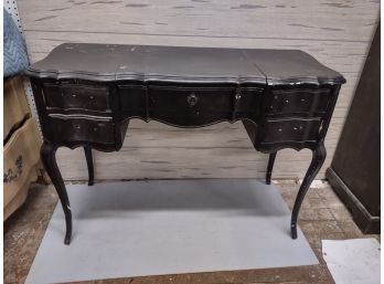 Vintage Black Vanity, With Lift Up Middle