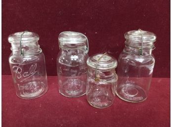 Vintage Glass Mason Jar Assortment