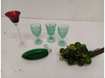 Vintage Colored Glass Assortment