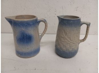 Vintage Blue And White Pitchers