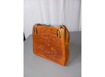 Mexican Tooled Leather Vintage Purse