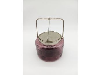 Unique Vintage Purple Glass Container