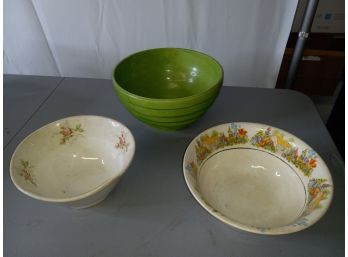3 Large Vintage Bowls