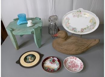 Vintage Assortment - Glass Hats, Dishes, & More