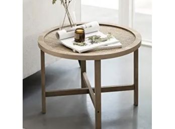 Rattan Wicker Round Side Table