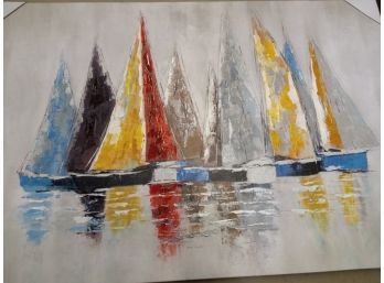 3ft X 2ft Canvas Boat Art