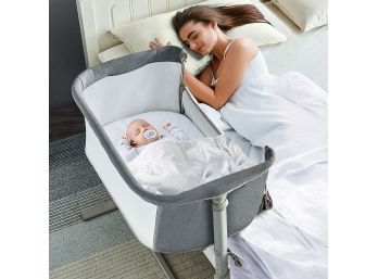 Baby Bedside Sleeper/bassinet (light Grey)